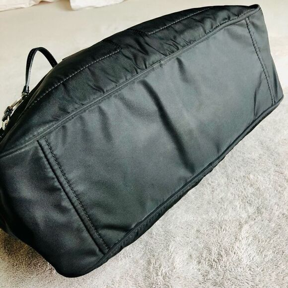 Vintage Prada Tessuto Black Nylon Front Zipper Pocket Mini Boston Bag - Picture 11 of 16